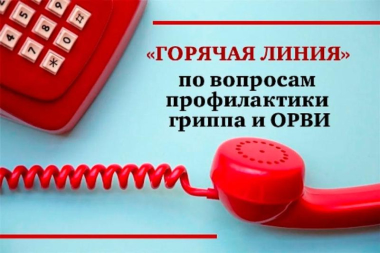 Анонс о работе «горячей линии» по профилактике гриппа и ОРВИ..